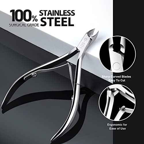 Teenitor Ingrown Toenail Tool, Pedicure Tools for Feet, Stainless Steel Ingrown Toenail Clippers, Ingrown Toenail File and Lifters