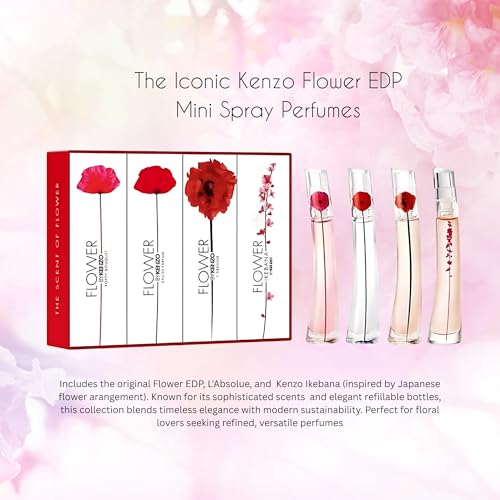 Kenzo Flower Perfumes for Women Mini Gift Set Variety Travel Spray