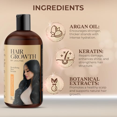 Hair Growth Conditioner by Jailyne Ojeda ? Deeply Nourishing & Strengthening Formula with Biotin & Keratin ? Promotes Thicker, Longer Hair ? Made in USA