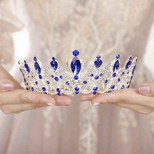 JWICOS Tiara and Crown for Women and Girls Crystal Headbands Tiara Queen Crown Hair Accessories for Birthday Bride Bridesmaid Wedding Prom Halloween Costume Christmas