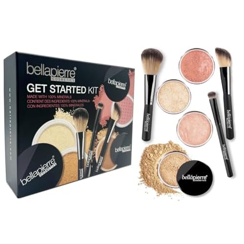 bellapierre Get Started Kit | Includes 2 Mineral Foundations, 1 Blush, & 1 Bronzer | Mineral Makeup Essentials | Non-Toxic and Paraben Free | Oil and Cruelty Free | Long Lasting Formulas ? Medium