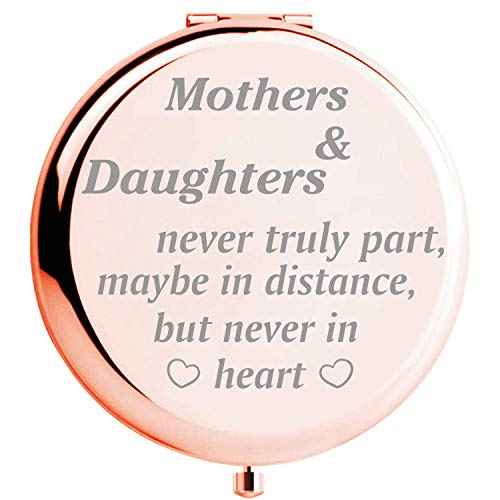 Pocket Makeup Mirror Mom Gifts from Daughter Mom Birthday Gift Ideas for Her Mothers and Daughters Engraved Compact Travel Mirrors Gift Ideas for Women