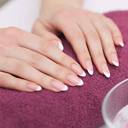 6 Pieces White Nail Pencils 2-In-1 Nail Whitening Pencils with Cuticle Pusher for French Manicure Supplies