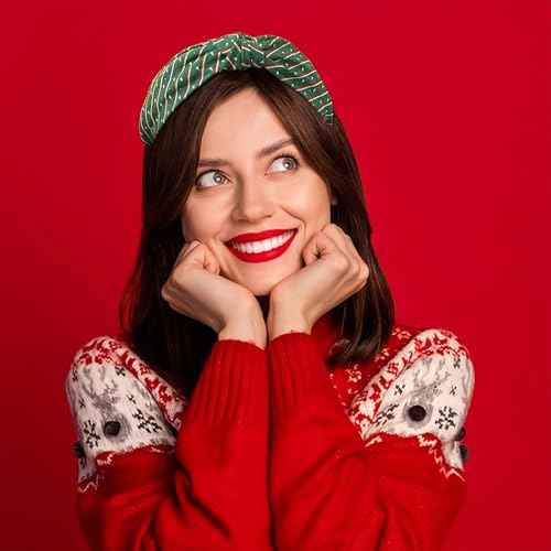 Christmas Headband for Women Girls, Christmas Stripes Hair Band Wide Top Knot Green Hair Accessories Non Slip Headband Winter Xmas Party Costume Cosplay Supplies New Year Decoration