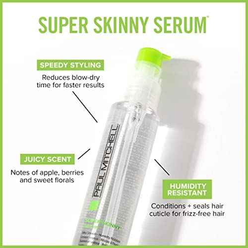 Paul Mitchell Super Skinny Serum Speeds Up Drying Time Humidity Resistant For Frizzy Hair
