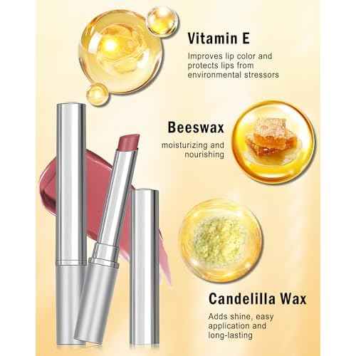 Tinted Lip Balm-2Pcs Pink Color Honey Hydrating Lip Tint Moisturizer,Shiny Honey Lip Care Balm for Dry Lip, Moisturizing Sheer Lip Gloss Lip Treatment,Thanksgiving Lip Makeup Gift for Women Girl