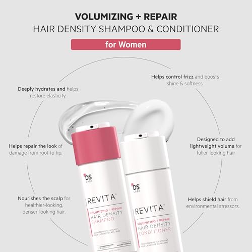 DS Labs Revita Volumizing Shampoo & Conditioner Set for Women ? For Fine, Flat, Thinning Hair, Weightless Root Lift, Supports Hair Density, Sulfate-Free, Color-Safe (205 mL Each, 2 Count)