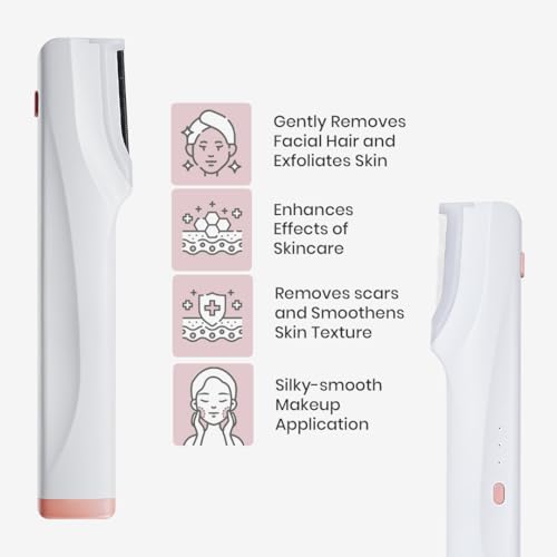 Electric Dermaplaning Tool for Face - Professional Exfoliation and Peach Fuzz Removal | Painless Facial Hair Remover for Smooth, Radiant Skin