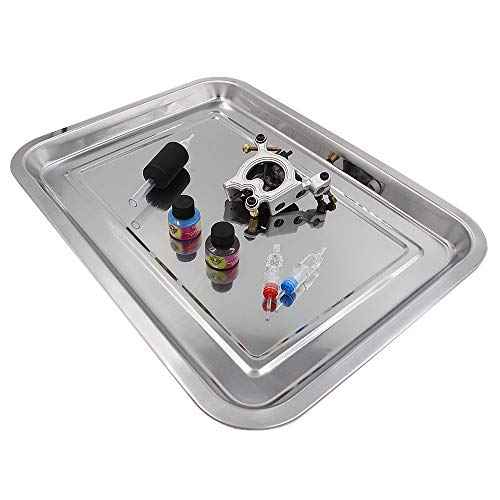 Tattoo Stainless Steel Tray - Combofix 4 Pack Stainless Steel Tattoo Trays 13.5'' X 10'' Tattoo Tray Piercing Instrument Tray Flat for Tattoo Kits Tattoo Supplies