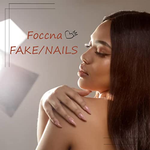 Long Press on Nails Almond Fake Nails White French Tip False Nails with 3D Flower Design Glue on Nails Acrylic Nails Glossy Full Cover Stick on Nails for Women 24Pcs