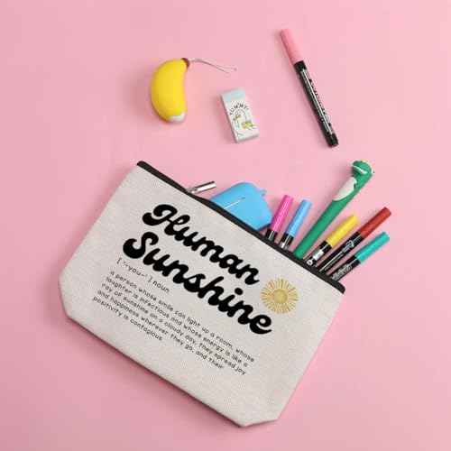 ZHAMEN Sunshine Gifts Thank You Gifts for Women Friend Boss Manager Inspirational Makeup Bag Toiletry Bag Cosmetic Bag Christian Boss Day Birthday Retirement Gifts Coworker Gifts Appreciation Gifts