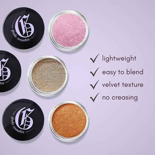 Star Ruby - Organic Mineral Eyeshadow Palette with Sparkle & Shimmer Shades, Eye Shadow Highlighter, Pink Glitter, Ruby Cream Eyeshadow Singles, Eye Shadow Palette Makeup