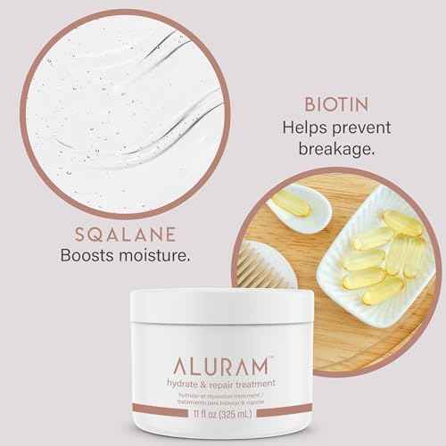 Aluram Hydrate & Repair Hair Treatment, Intense Moisture Infusion, Clean Hydration Boost for All Hair Types,11 Fl Oz