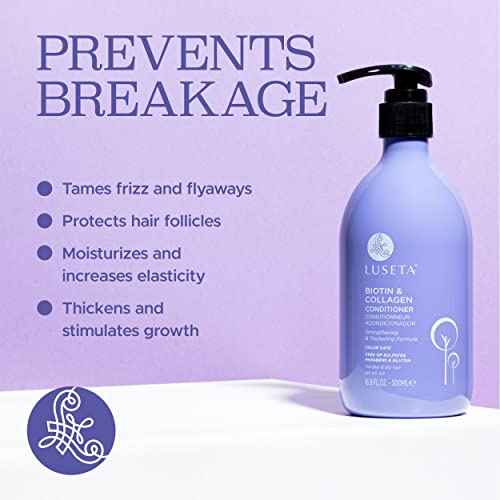 Luseta Biotin & Collagen Conditioner Thickening for Hair Loss, 16.9oz Biotin Hair Conditioner for Hair Growth - Infused with Argan Oil to Repair Damaged Dry Hair - Sulfate Free Paraben Free