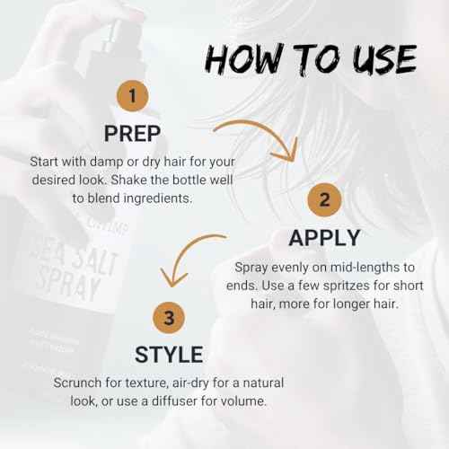 Tribal Chimp Sea Salt Spray for Men 250ml ? Sea Salt Hair Spray for Volumizing, Thickening & Texturizing Hair of All Types ? Strong Extra Hold, Natural, Non-Toxic & Alcohol Free Hairspray