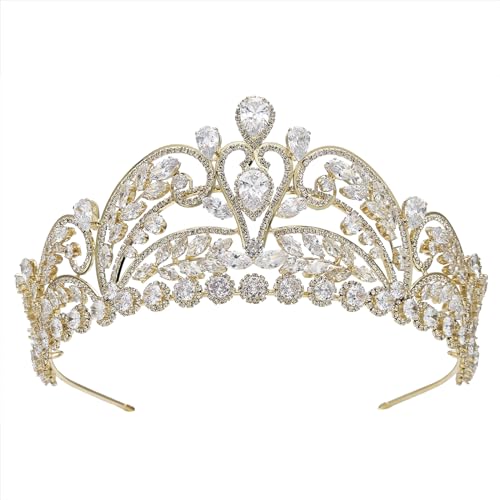 luxury Bridal Tiaras and Crowns for Women Cubic Zirconia CZ Wedding Headpiece Prom Birthday Quince Queen Hair Accessories Zircon Gift Jewelry