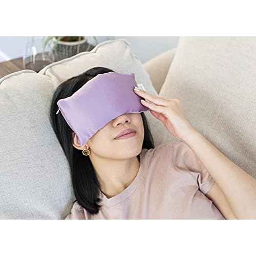 DreamTime Inner Peace Eye Pillow, Aromatherapy Lavender, Wellness and Relaxation Mask, Sooth Stress and Relieve Headaches, Purple Velvet