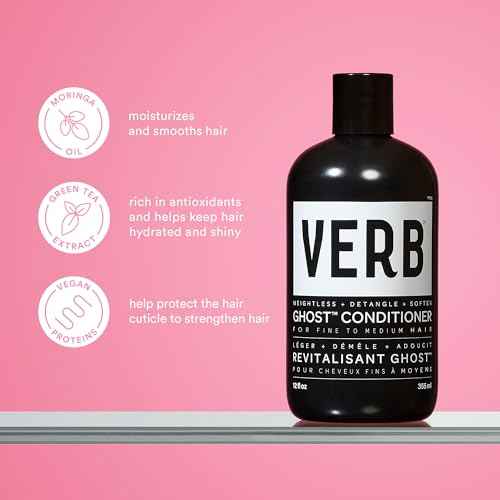 VERB Ghost Shampoo & Conditioner Duo Set - Infused with Moringa Oil -Cleanses + Moisturizes Fine and Weighed Down Hair - Vegan, No Parabens or Harmful Sulfates