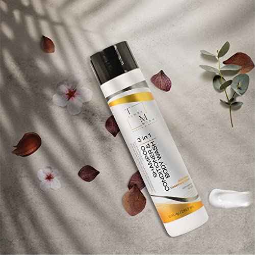 3 in 1 SHAMPOO/CONDITIONER/BODY WASH, with ALOE VERA, ARGAN & COCONUT OIL, ROSEMARY EXTRACT, CAMELLIA Leaf Extract, 10 FL oz.