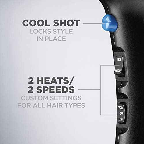 Conair 1875 Watt Turbo Hair Dryer, Blue/Black