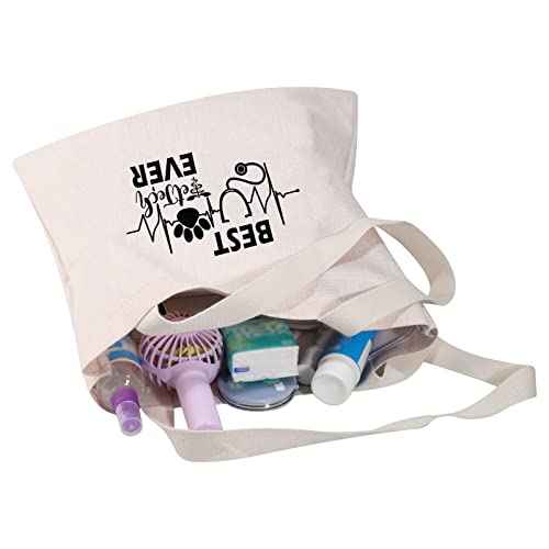 MBMSO Vet Tech Gifts Best Vet Tech Ever Makeup Bag Veterinary Technician Gifts Veterinarian Travel Bag Veterinary Office Gift