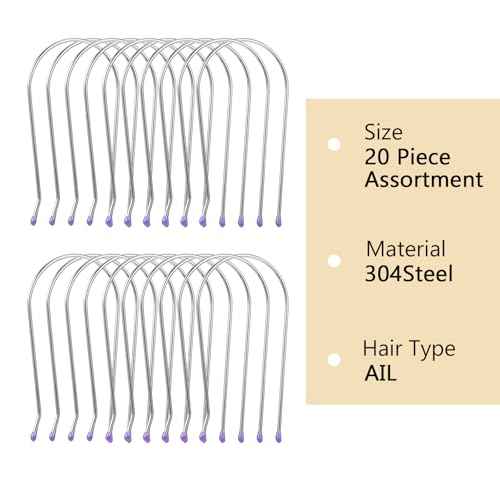 20pcs Hot Roller Pins,Hot Roller Clips for Electric Rollers,1.5 In Hots Curler Clips Replacement Kit,Portable Electric Curler Clip Fits Most Sized Rollers Curlers,Purple