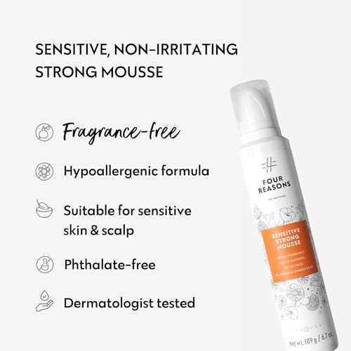 No nothing Very Sensitive Strong Hair Mousse - Volumizing, Hypoallergenic, Fragrance, Paraben & Alcohol Free, Unscented, Gluten & Soy Free - 6.8 oz (New Packaging)