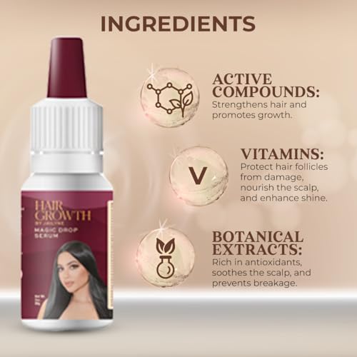 Hair Growth Magic Drop Serum by Jailyne Ojeda ? Fast-Absorbing, Scalp Revitalizing Formula ? Promotes Thicker, Healthier Hair with Botanical Extracts & Keratin ? Made in USA