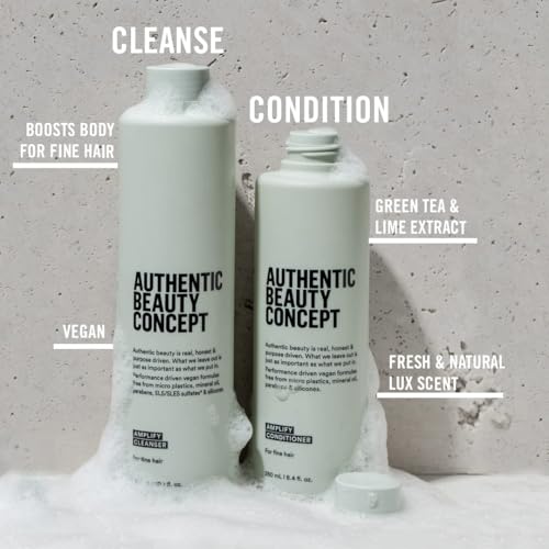 Authentic Beauty Concept Amplify Conditioner | Fine hair | Increases Body & Volume | Vegan & Cruelty-free | Silicone-free