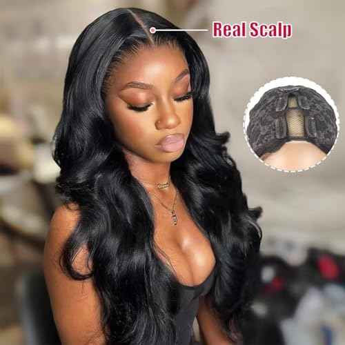 V Part Wigs Body Wave Brazilian Virgin Human Hair Wigs For Black Women Upgrade U Part Glueless Wigs Full Head Clip In Half Wig V Shape Wigs No Leave Out Lace Front Wigs 180% Density 14Inch