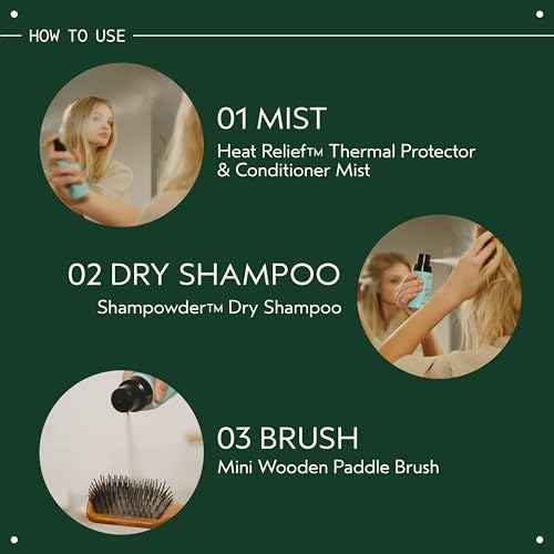 Aveda Heat Relief Thermal Protector & Conditioning Mist | Conditions Dry Hair | Adds Shine | Heat Protection | 97% Naturally Derived | Iconic Shampure Aroma, 3.4 Fl Oz