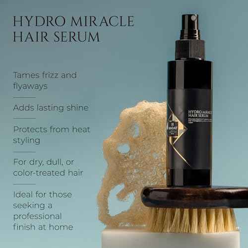 HADAT Hydro Miracle Hair Serum ? Heat Protectant for Frizz Control, Shine & Detangling ? Made in Israel ? Sulfate & Paraben Free ? For All Hair Types ? 3.70 fl oz