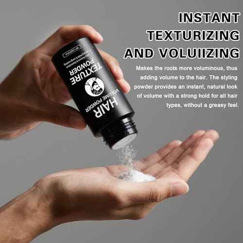 2PCS Hair Texture Styling Powder for Men & Women, Hair Texturizing & Volumizing Powder Add Instant Volume Long-Lasting Hold Non-Greasy Matte Finish for All Hair Types