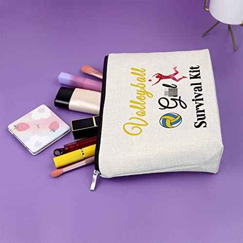 Sazuwu Volleyball Girls Gifts Makeup Bag Volleyball Lovers Gift Ideas Inspirational Volleyball Gifts for Players Cosmetic Bag Team Appreciation Gifts Volleyball Birthday Christmas Graduation Gift