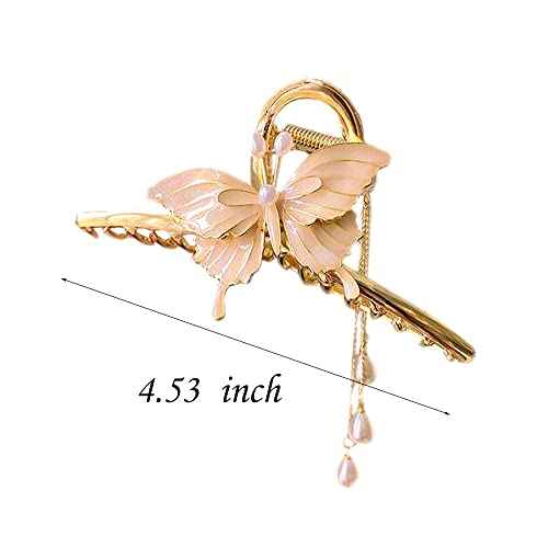 Butterfly Metal Hair Clips - Large Nonslip Claw Clamps for Thick and Thin Hair Styling, Strong Hold, Fashion Hair Accessories, Christmas Gifts