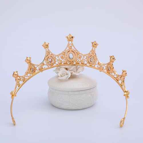 FORSEVEN Crystal Tiaras Birthday Crown for Women Wedding Rhinestones Princess Party Headbands Hair Accessories for Women and Girls Halloween Decorations Headband