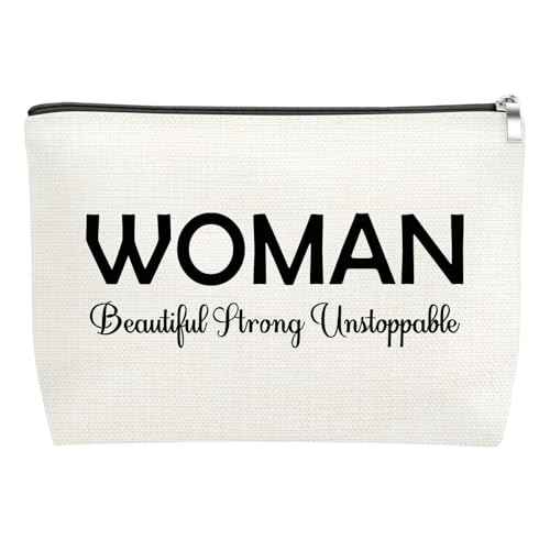 Women Empowerment Gift Makeup Bag Inspirational Gifts for Women Feminist Gift Cosmetic Bag Mental Health Gifts for Female Sister Friend Motivational Christmas Birthday Present Travel Pouch