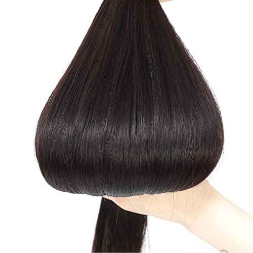 Clip in Hair Extensions Real Human Hair - 9pcs 130g Clip in Human Hair Extensions Straight Natural Soft Thick Remy Extensions Straight Human Hair 18inch Natural Color