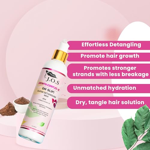 J'Organic Solutions Kid's 4C Healthy Hair Kit - Moisturizer, Growth Oil, Detangler, Shampoo & Conditioner for Coily, Kinky Hair