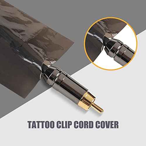 EZ Tattoo Clip Cord Covers - 100 Pcs for Tattoo Machine, Black Sleeves for Equipment Supply and Wrap
