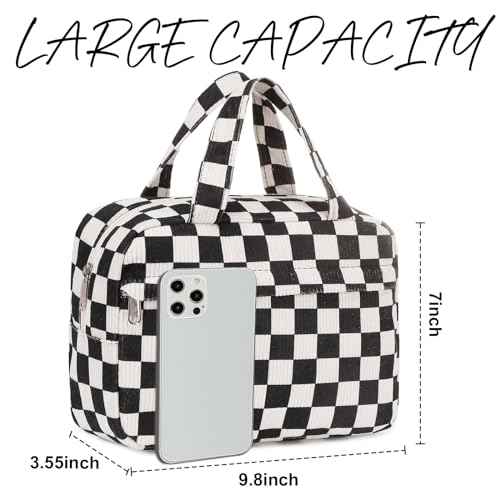 Makeup Bag for Women Cosmetic Bag Large Make Up Organizer Travel Toiletry Bags Waterproof Zipper Tote Pouch Purse for Girls