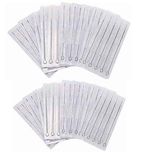 Tattoo Needles Set,DOWEI 100PCS Disposable Mix Tattoo Needles Size Round Liner 3RL 5RL 7RL 9RL Round Shader 3RS 5RS 7RS 9RS,5M1 7M1 for Tattoo Machine Kits