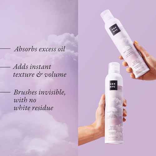 SGX NYC Dry Touch Volumizing Dry Shampoo - Paraben Free, Vegan Dry Shampoo Spray Absorbs Excess Oil - Fresh and Bouncy Hair with No Residue - 6.5 oz