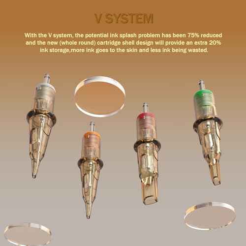 EZ Tattoo Cartridge Needles Assorted - 50Pcs #10 Mixed (5RS 7RS 9RS 11RS 14RS) Bugpin Round Shader Tattoo Needles Cartridges for Tattoo Pen Machine Gun - V SELECT