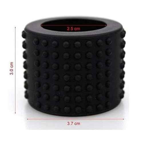 Black Food-Grade Silicone Tattoo Grip Cover - Dia 25x30mm Professional Tattoo Pen Sleeve | Non-Slip Grip Accessories for Tattoo Artists,Tattoo Machine Parts, Professional Tattoo Supplies (3.7x3cm)
