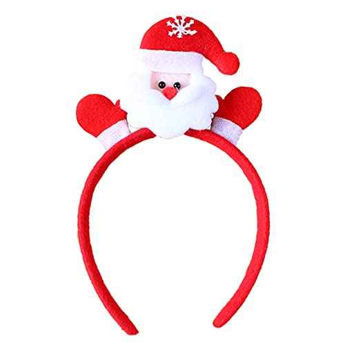 Christmas Headband Red Hair Band Red Christmas Hair Accessories for Girls Women Birthday Party New Year Wedding Celebration Gift (Santa Claus)