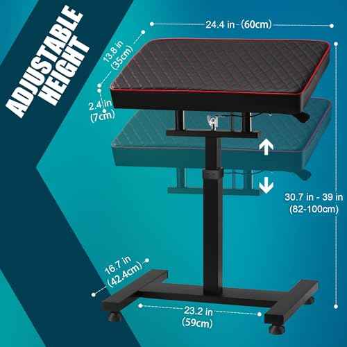 POARMEEY Large Tattoo Armrest Stand with Hydraulically Adjustable Height for Professional Tattoo Artists