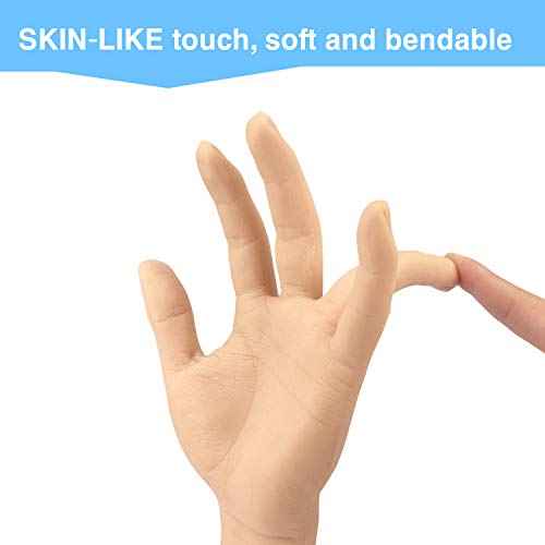 Medarchitect Silicone Henna Tattoo Practice Hand Life Sized Fake Skin Hand Model to Tattoo Training Education for Experienced Tattoo Artists and Beginners (Left Hand)