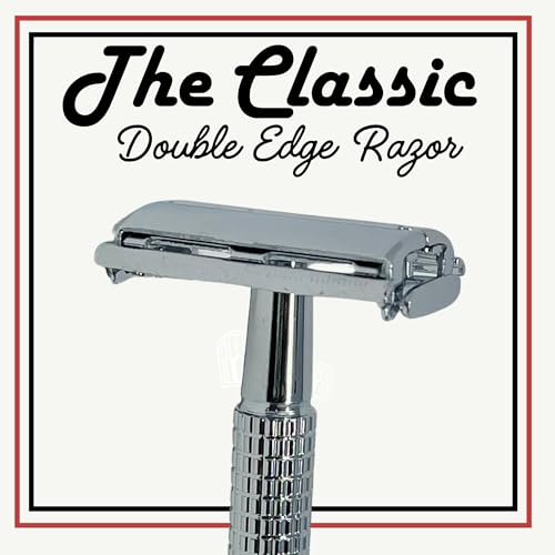 G.B.S GENTS Men¡¯s Shaving Kit ? Double Edge Safety Razor, Shaving Brush & Chrome Stand, Leather Razor Case, 20 Platinum Blades, Sandalwood Aftershave Balm, Chrome Bowl, Natural Soap & Styptic Powder