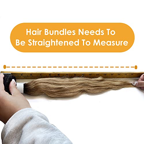 X-TRESS Ombre Blonde Bundles - 22 inch Body Wave Brazilian Hair Weave - 100% Human Hair Extensions - 27 Inch, T1B/27